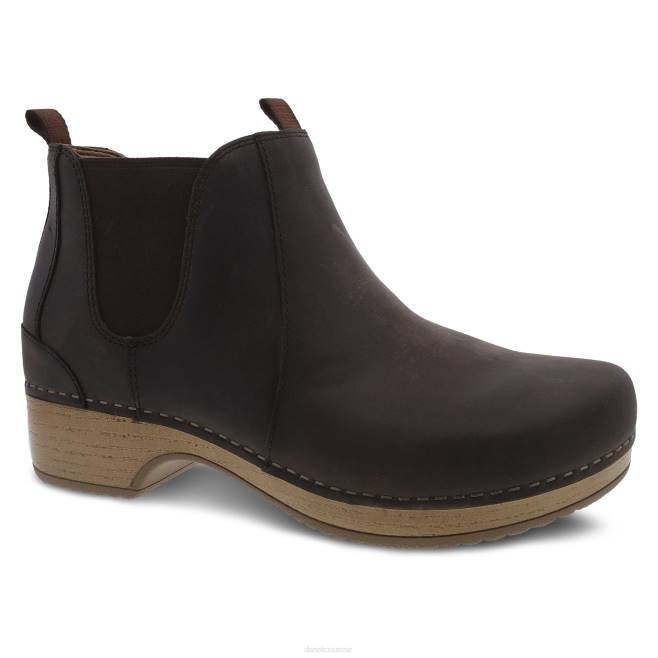 Dansko bottes et chaussons femmes pull up huilé marron becka BF6Z224