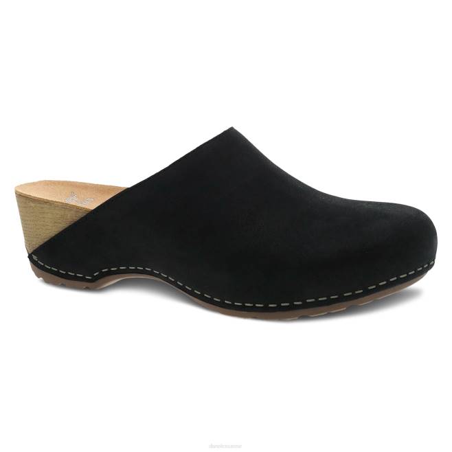 Dansko mules et mules femmes nubuck blanchi noir talulah BF6Z187