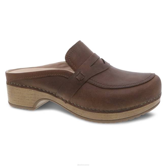 Dansko mules et mules femmes pull up huilé marron belle BF6Z175