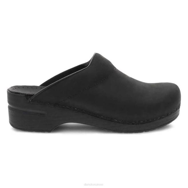 Dansko sabots femmes noir huilé Karl personnalisé BF6Z54